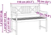 vidaXL Bank voor buiten, natuurlijke stijl, 110 x 56 x 90 Productafbeelding-voorbeeld 7