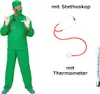 Kostüm Set Chirurg Arzt Doktor mit Stethoskop + Thermometer Produktbild-Vorschau 1
