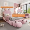 MODFU Kinderbett Polsterbett 140×200 cm mit warmfarbene Produktbild-Vorschau 2