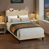 A bedroom scene with a bed, nightstands, and a window view. Produktbild-Vorschau