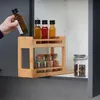 Relaxdays Gewürzregal, ausziehbare Gewürzablage, Bambus, Produktbild-Vorschau 3