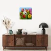 Wanduhr - Quadrat - Glasuhr - Tulpen Blumenstrauß Blumen Produktbild-Vorschau 7