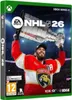 A video game box cover for NHL 26 on Xbox Series X, featuring a hockey player holding the Stanley Cup. Produktbild-Vorschau