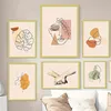 A collage of framed abstract art pieces with line drawings and geometric shapes. Náhled obrázku produktu