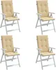 vidaXL Vysoké vankúše na operadlo 4 ks. Melange Beige Náhľad obrázku produktu 2