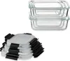 Contenitori in vetro Relaxdays con coperchio, set da 12 Anteprima dell’immagine prodotto 7