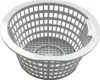 A white plastic skimmer basket for an above-ground swimming pool. Produktbild-Vorschau