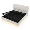 Cama tapizada Merax de 140x200 cm con barra de luces LED, Vista previa de la imagen del producto 8