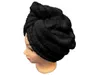 Rýchloschnúci froté turban na vlasy čierny, 100% bavlna Náhľad obrázku produktu 3