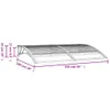 vidaXL Daszek nad drzwi czarny 150x100 cm z poliwęglanu Podgląd zdjęcia produktu 9