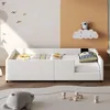 A child's bedroom with a white daybed, decorated with cloud and bird wall decals. A stuffed animal and building blocks are on the floor. Anteprima dell’immagine prodotto