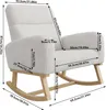 Fauteuil à bascule Fortuna Lai gris clair avec tissu Voir les images du produit 3