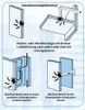 Diagrams illustrating different installation options for an exhaust fan. Produktbild-Vorschau