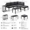 Mucola Sitzgruppe Aluminium Ecksofa mit Beistelltisch Produktbild-Vorschau 3