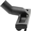 A black vacuum cleaner attachment with a nozzle and a brush head, shown against a white background. Produktbild-Vorschau