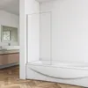 A modern bathroom with a bathtub and a glass shower screen. Produktbild-Vorschau