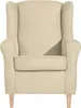 Max Winzer Ohrenbackensessel Lorris - Flachgewebe beige - Produktbild-Vorschau 3