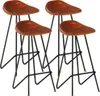 vidaXL Barhocker 4 Stk. Braun Echtleder -  Barhocker Produktbild-Vorschau 2