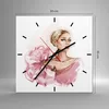 Wanduhr - Quadrat - Glasuhr - Frau Künstlerin Mode - Produktbild-Vorschau 3