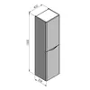Badezimmerschrank AUSTIN Grau Hochglanz 40 x 150 x 34 cm Produktbild-Vorschau 3