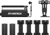 A product shot of a black ATOMSTACK R3 PRO Rotationswalze, Rotary Roller, Gravierer Y Achsen-Rotationswalzen with several accessories, all on a white background. Náhled obrázku produktu