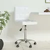 vidaXL Chaise de bureau Pivotante Blanc Similicuir Voir les images du produit 2