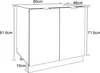 VCM Spülunterschrank | Maße ca. H. 82 x B. 80 x. T. 46 cm | Produktbild-Vorschau 7