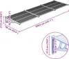A diagram showing the dimensions of a door canopy. Náhled obrázku produktu