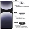 A smartphone screen protector with feature callouts. Produktbild-Vorschau