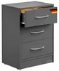 CASARIA® Comodino con LED 3 Cassetti Capienti 54x39x28 cm Anteprima dell’immagine prodotto 1