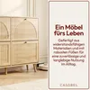CASABEL Schuhschrank mit 4 Klappen, Retro-Stil, Helles Holz Produktbild-Vorschau 7