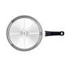 The bottom view of a frying pan with a black handle. Produktbild-Vorschau