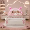 INONEFT Kinderbed, gestoffeerd bed 140x200 cm met Productafbeelding-voorbeeld 2