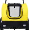vidaXL Remorque vélo 2 en 1 pour chiens et poussette Jaune Voir les images du produit 5