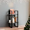 Bücherregal - Standregal - Aktenregal - 2 Böden - Grau Produktbild-Vorschau 1