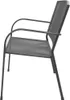 A side view of a dark gray metal garden chair. Náhled obrázku produktu