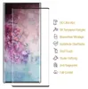 A screen protector is shown next to a smartphone with a colorful wallpaper. Produktbild-Vorschau