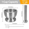 Mörser mit Stößel, 250ml Mörser mit Stößel Edelstahl, 10cm, Produktbild-Vorschau 7