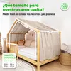 Dosel cama casita 135x360 cm beige claro sin aplicación Vista previa de la imagen del producto 4