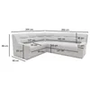 A diagram of a sectional sofa with dimensions indicated by text and lines. Produktbild-Vorschau