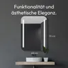 LED Spiegelschrank 60x70 cm, Alukorpus schwarz, 2 Ablagen, Produktbild-Vorschau 5