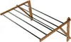 A wooden wall-mounted drying rack with black metal bars, shown against a white background. Anteprima dell’immagine prodotto