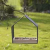 UNUS Vogelhaus Vogelfutterhaus aus Zink dunkelgrau mit Produktbild-Vorschau 4