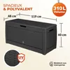 CASARIA Coffre de Rangement Anthracite 310L Voir les images du produit 3