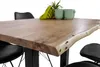 Bistrotisch Baumkante massiv 120 x 70 cm Akazie naturfarben Produktbild-Vorschau 9