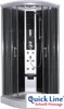 A modern shower cabin with a black interior and a silver control panel. Produktbild-Vorschau