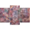 Triptychon auf leinwand sternmosaik 90x60 cm Feeby rot Produktbild-Vorschau 3