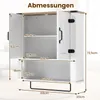 COSTWAY Badschrank, Badezimmerschrank mit Handtuchhalter & Produktbild-Vorschau 3