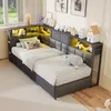 UnboxG, lit rembourré 90x200 cm, couleur gris, lit simple Voir les images du produit 10