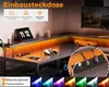 ODK Gaming Tisch LED Eckschreibtisch Kohlefaser Schwarz Produktbild-Vorschau 4